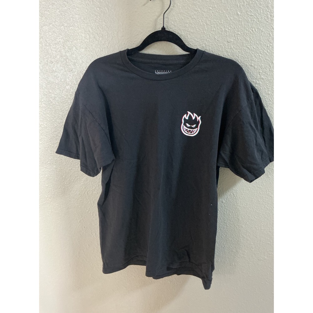 Spitfire Wheels Bighead 3D Swirl Graphic T-Shirt Black Mens Large Skate